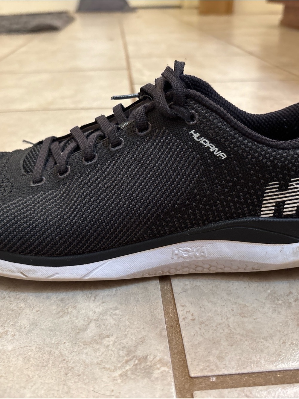 HOKA One One Hupana Running Shoes Black White Men’s Size 10